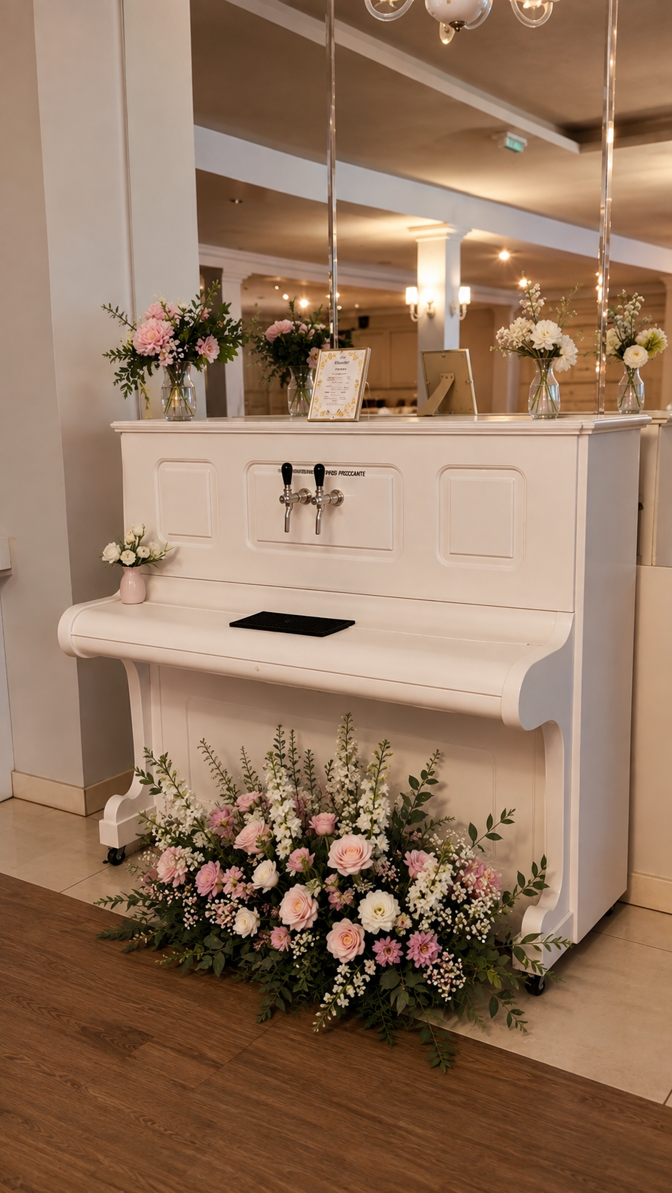 Pijano – mobilny bar w formie białego pianina